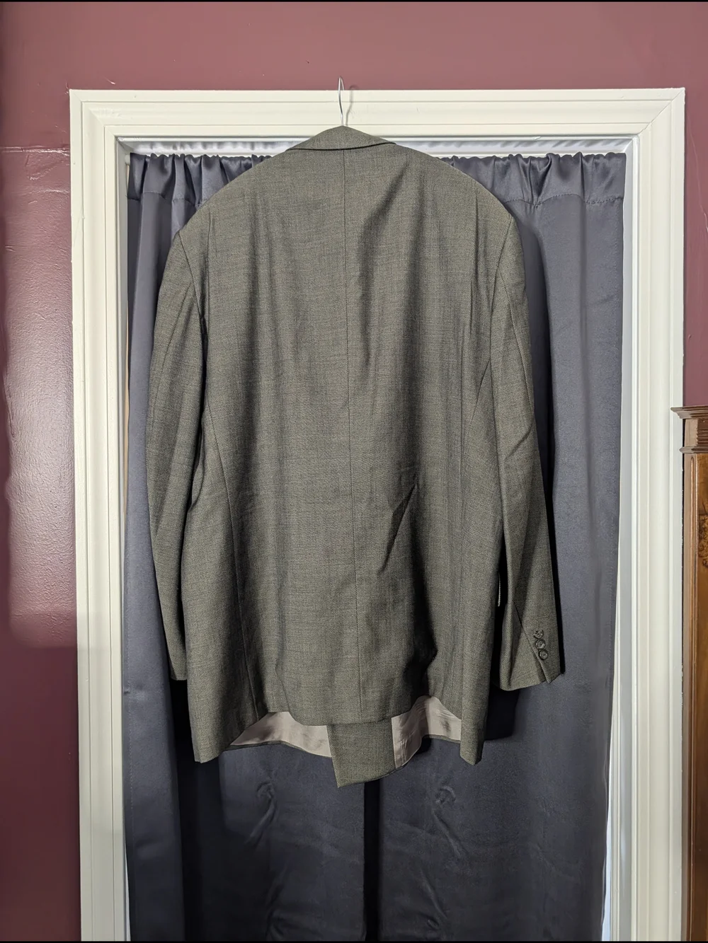 Givenchy 2pc Double Breasted Worsted Wool Twill Knit Cuffed Pants Mens Suit 48L